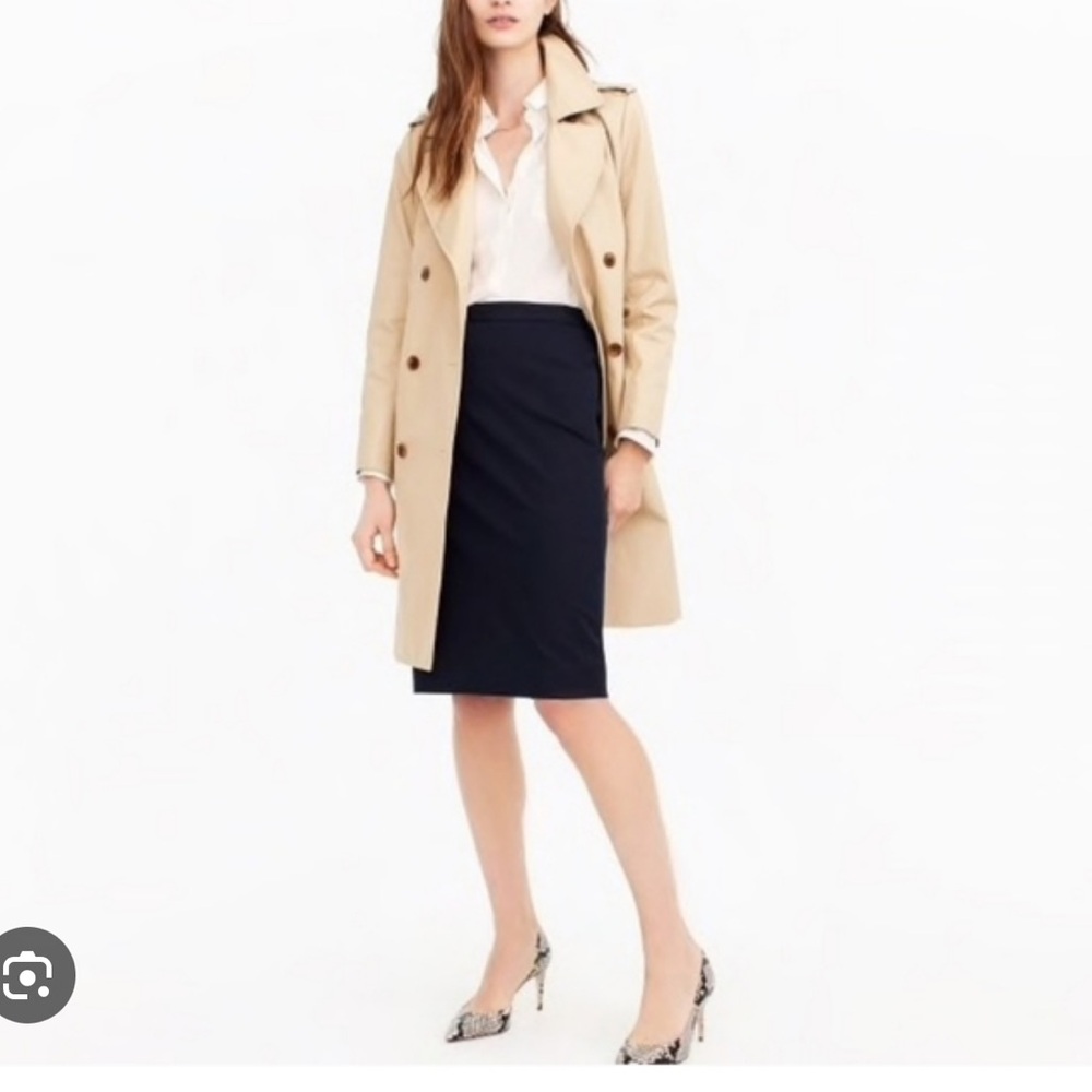J.Crew NWT No. 2 Pencil Skirt Stretch Twill. Black. Size 2 - Picture 2 of 12